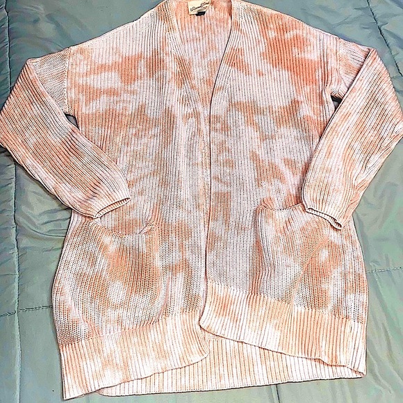 EUC Universal Thread Open Front Tie-Dye Knit 100% cotton tunic cardigan XS - Picture 2 of 9